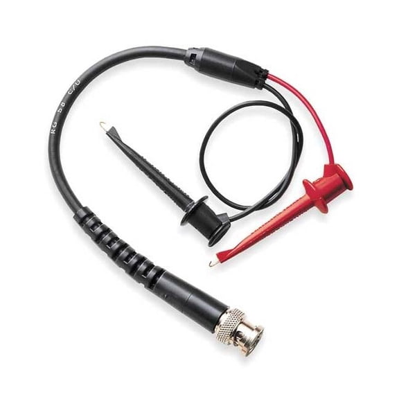 Mini Hook Test Clip, 36", Nylon, Black, Red 5187-C-36