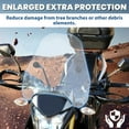 thumbnail image 2 of Kojem Universal Motorcycle Windshield 16 3/4” Width x15” Height Clear Large Windscreen Fit Harley Yamaha Honda Bikes with 7/8'' or 1'' Handle Bars, 2 of 15