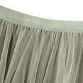 thumbnail image 3 of Riforla Women Mesh Solid Skirt A Line Color Waist Long Skirt High Skirt Womens Skirts Green One Size, 3 of 5