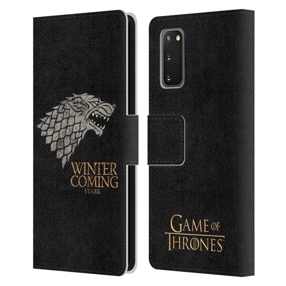 Head Case Designs Officially Licensed HBO Game of Thrones House Mottos Stark Leather Book Wallet Case Cover Compatible with Samsung Galaxy S20 / S20 5G