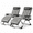 Grey, variant on LIFERECORD Zero Gravity Chair, Patio Folding Recliner with Removable Cushion Portable Reclining Chairs with Cup Holder Trays for Outdoor, Grey