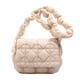 thumbnail image 1 of Bolso Mano Acolchado para Mujer Hombro Fruncido Color Sólido Gran Capacidad Citas Niñas (Beige), 1 of 9