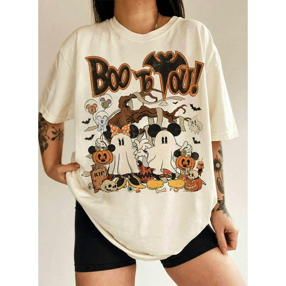 Retro Mickey Minnie Ghost Halloween Shirt, Mickey's Not so scary Halloween party Shirt, Boo to You Spooky Season, Disneyland Halloween Shirt