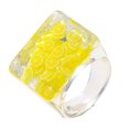 thumbnail image 1 of 1pc Creative Resin Ring Exaggerated Finger Ring Resin Jewelry (Assorted Color), 1 of 8