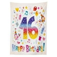 thumbnail image 3 of Ambesonne Colorful Tablecloth Rectangular Table Cover, Teen Celebration, 60"x84", Multicolor, 3 of 4