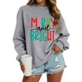 thumbnail image 5 of adviicd Christmas Sweatshirt for Women Merry and Bright Sweaters Crewneck Fashion Winter Pullover (Grey, L), 5 of 6