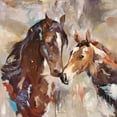 thumbnail image 3 of Art Atelier Alliance 15x15 Black Modern Framed Museum Art Print Titled - 2 Horse, 3 of 5