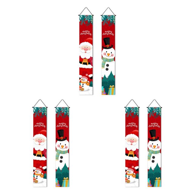 Injueey 2 piezas de pancartas navideñas, carteles de bienvenida para porche, decoración Vertical de vacaciones, ventana del hogar, fiesta, puerta Type1 NO1 Injueey CBP163634