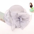 thumbnail image 3 of iHPH7 Fascinators Hats for Women Tea Party Hats for Women Hat with Veil for Women Church Hats for Women Derby Hats for Women, Gray M, 3 of 3