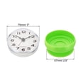 thumbnail image 2 of Reloj de ducha impermeable Uxcell, paquete de 2 relojes de pared mini silenciosos y adorables con ventosa, verde/negro, 2 of 7