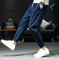 thumbnail image 5 of Njoeus Pants For Mans Plus Pants Men's Summer New Style And Fashionable Pure Cotton And Linen Trousers Mens Sweatpants On Clearance, 5 of 6