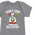 thumbnail image 3 of Peanuts - Holidays - Don't Stop Believin' - Infant Baby One Piece, 3 of 5