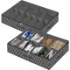 thumbnail image 4 of Under Bed Shoe Storage Box Drawer Organizer for Shoe Storage Foldable Box for 12 Pairs of Shoes,Black(A), 4 of 5