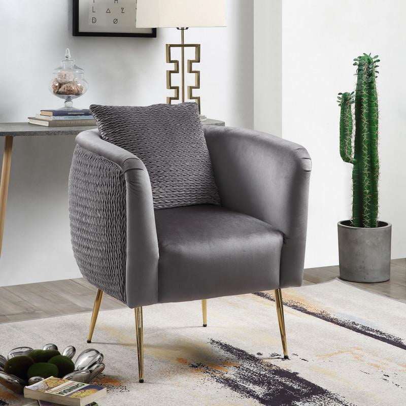 grey accent chair silver legs