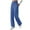 Blue, variant on Women Fleece Lined Pants with Pockets Wide Leg Winter Thermal Work Trousers Dressy Casual Petite/Regular/Tall