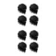 thumbnail image 1 of Inteprter 4 Roll Soft Faux Fabric Costume Decor Fuzzy Furry 9cmx6m Christmas Wide Negro 4 piezas 2Conjunto, 1 of 1