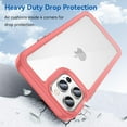 thumbnail image 6 of Case for iPhone 12 Pro Max Case Slim Dropproof [Defend from Drop/Scratch/Slip/Fingerprint] Clear Acrylic Hard Back Soft TPU Bumper Hybrid Phone Cover for iPhone 12 Pro Max-Red, 6 of 16