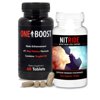 Nitride Nitric Oxide Blood Flow Booster & One Boost Testosterone Booster Power Pack - 2 Bottles