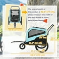 thumbnail image 3 of Aosom 2-in-1 Dog Bike Trailer, Pet Stroller with Hitch for Large Dogs, Blue, 3 of 9