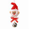 thumbnail image 2 of Adorno navideño colgante de Papá Noel | Decoración para árbol de Navidad con campanas | Detalle festivo para pared o puerta |, 2 of 5