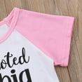 thumbnail image 2 of T-shirt pour Filles - Promue Grande Sœur - Hauts à Manches Courtes en Coton, 2 of 4