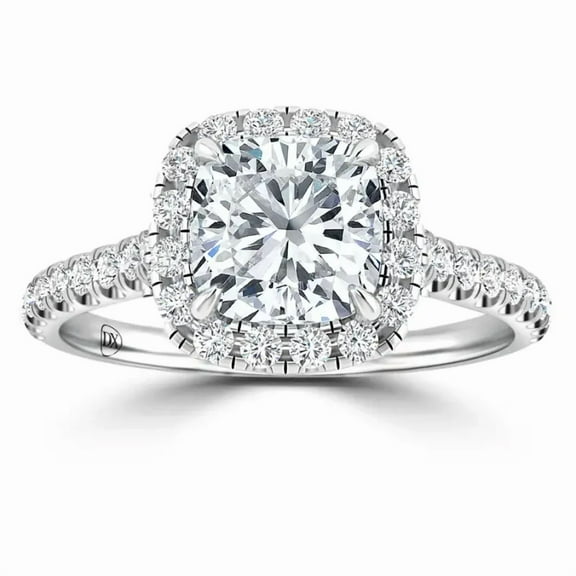 1 Carat Cushion Cut Lab Grown Diamond Solitaire Engagement Ring in 10K Gold | Valentine Day Gift | IGI Certified