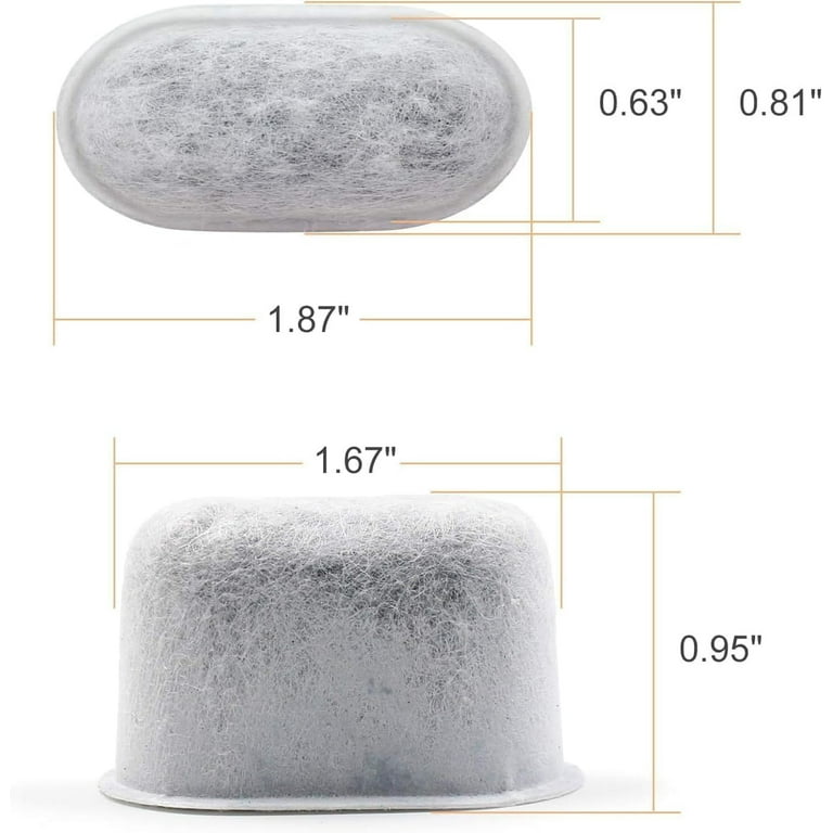 Nispira Replacement Charcoal Water Filters, 12-Pack, Compatible