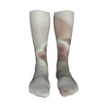 thumbnail image 5 of Bingfone Raindrop Kitten Paw Print Compression Socks for Women and Men Long Socks for Running Athletic Cycling Nurse, 5 of 8