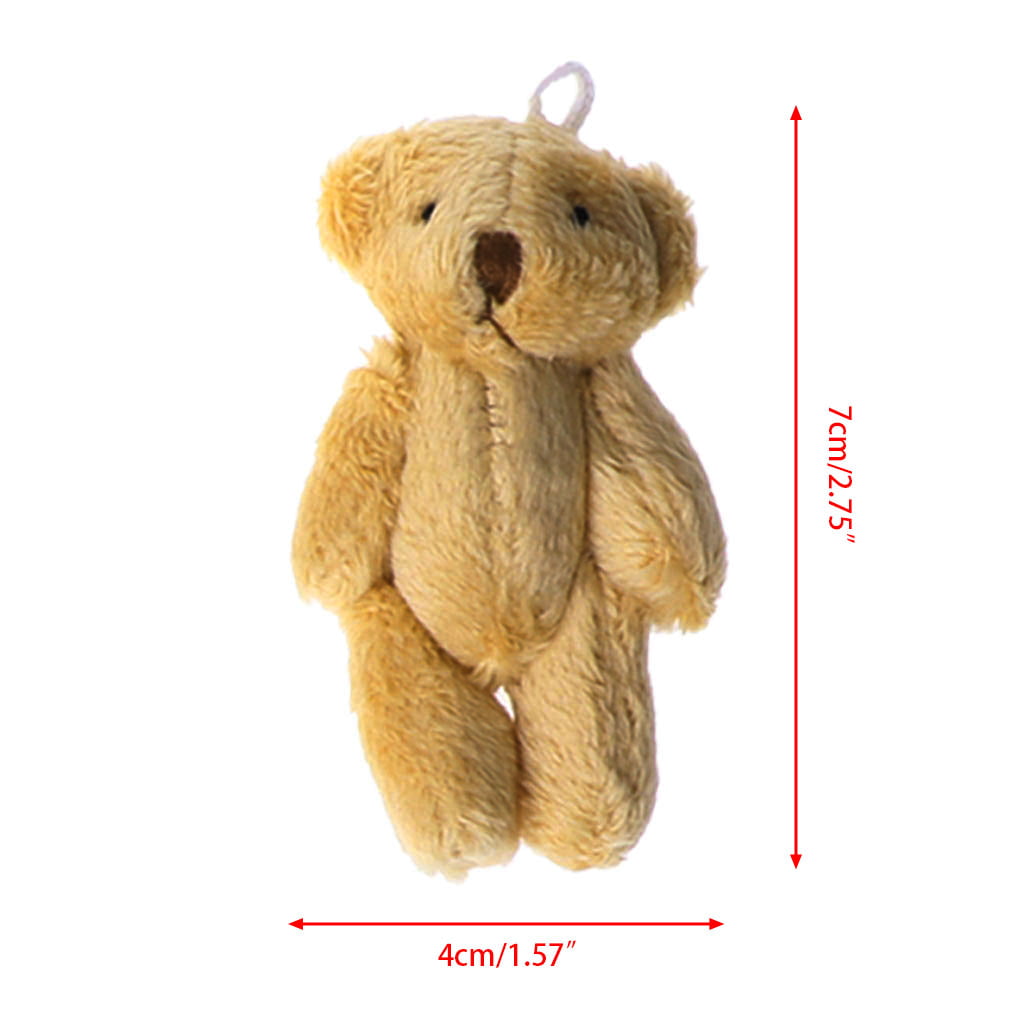 5PCS Kawaii Small Bears Plush Soft Toys Pearl Velvet Dolls Gifts Mini Teddy Bear 