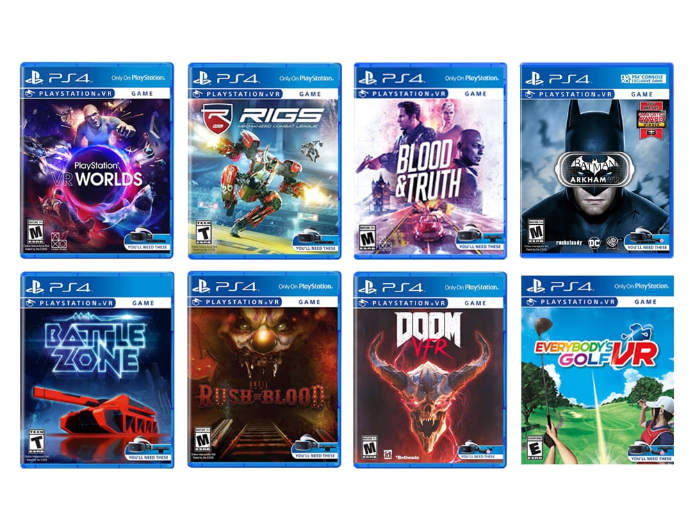 Playstation Vr 11 In 1 Deluxe Bundle Ps4 Ps5 Compatible Vr Headset Camera Move Motion Controllers Vr Worlds Batman Doom Vfr Battlezone Rigs Until Dawn Blood Truth Everybody S Golf Walmart Com