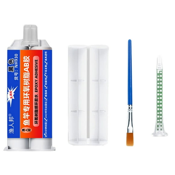 50ml Fishing rod repair kit with glue Glue Epoxy For Fishing Rod AB glue pole