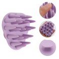 thumbnail image 3 of Unique Bargains 1 Set Durable Hair Shampoo Brush for Head Massage 3.15"x3.15" Purple White, 3 of 6