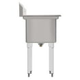 thumbnail image 6 of 57 in. 16-Gauge 2-Compartment Commercial Sink with 18 in. Right drainboard, Bowl Dimensions 18"x18"x14" in Stainless-Steel (KM-SB181814-18R316), 6 of 10
