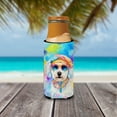 thumbnail image 3 of Bichon Frise Hippie Dawg Hugger for Ultra Slim Cans 4 in x 6.5 in, 3 of 5