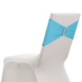 thumbnail image 1 of Uxcell 10 Paquete Fundas para Sillas, Banda de Cubierta de Silla Elástica con Hebilla Deslizante, Lazos de Poliéster para Decoraciones de Fiesta de Boda, Azul Lago, 1 of 6