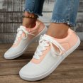 thumbnail image 3 of EKVAHL Women's Orthopedic Barefoot Sneakers, Breathable Mesh Lace Up Trainers, Arch Support Zero Drop Wide Width Hiking Daily Walking Tennis Shoes Orange, 3 of 6