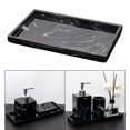 thumbnail image 7 of Bathroom Tank Tray Marble Print Resin Bathtub Tray Kitchen Dispenser black, 7 of 7