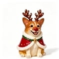 thumbnail image 4 of SPOORYYO Christmas Resin Corgi Figurine With LED Light, Cute Holiday Dog Statue, Battery Powered Tabletop Decoration For Home, Shelf, Mantel, Fireplace, Christmas Decor, 7.9 Inch, 4 of 8