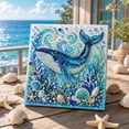 thumbnail image 3 of Ocean Theme Pearl Art DIY Kit, Whale DIY Pearl Painting Kit, Ocean Diamond Art for Adults & Beginners, Sparkling Coastal Wall Decor(Whale), 3 of 8
