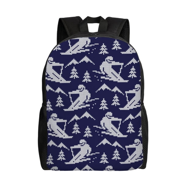 Fotbe Abstract Skiing Mochila de Viaje para Laptop, Mochila Ejecutiva Delgada y Resistente 15.6"