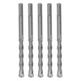 thumbnail image 1 of 5 Pcs Rotary Hammer Drill Bit 160mm Length 2 Flute Self Centering Carbide Tip Impact Drill Bits for Brick Stone Concrete 12mm/0.47in, 1 of 5