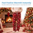 thumbnail image 6 of Hvogkswy Christmas Pajama Pants for Women Winter Drawstring High Waist Fleece Sleep Pants Holiday Loungewear Trousers with Pockets, 6 of 8