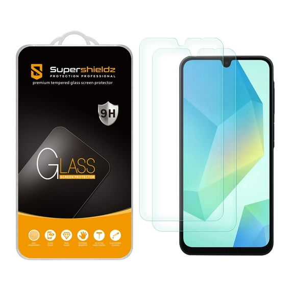 (2 Pack) Supershieldz Designed for Samsung Galaxy A16 5G Tempered Glass Screen Protector, Anti Scratch, Bubble Free
