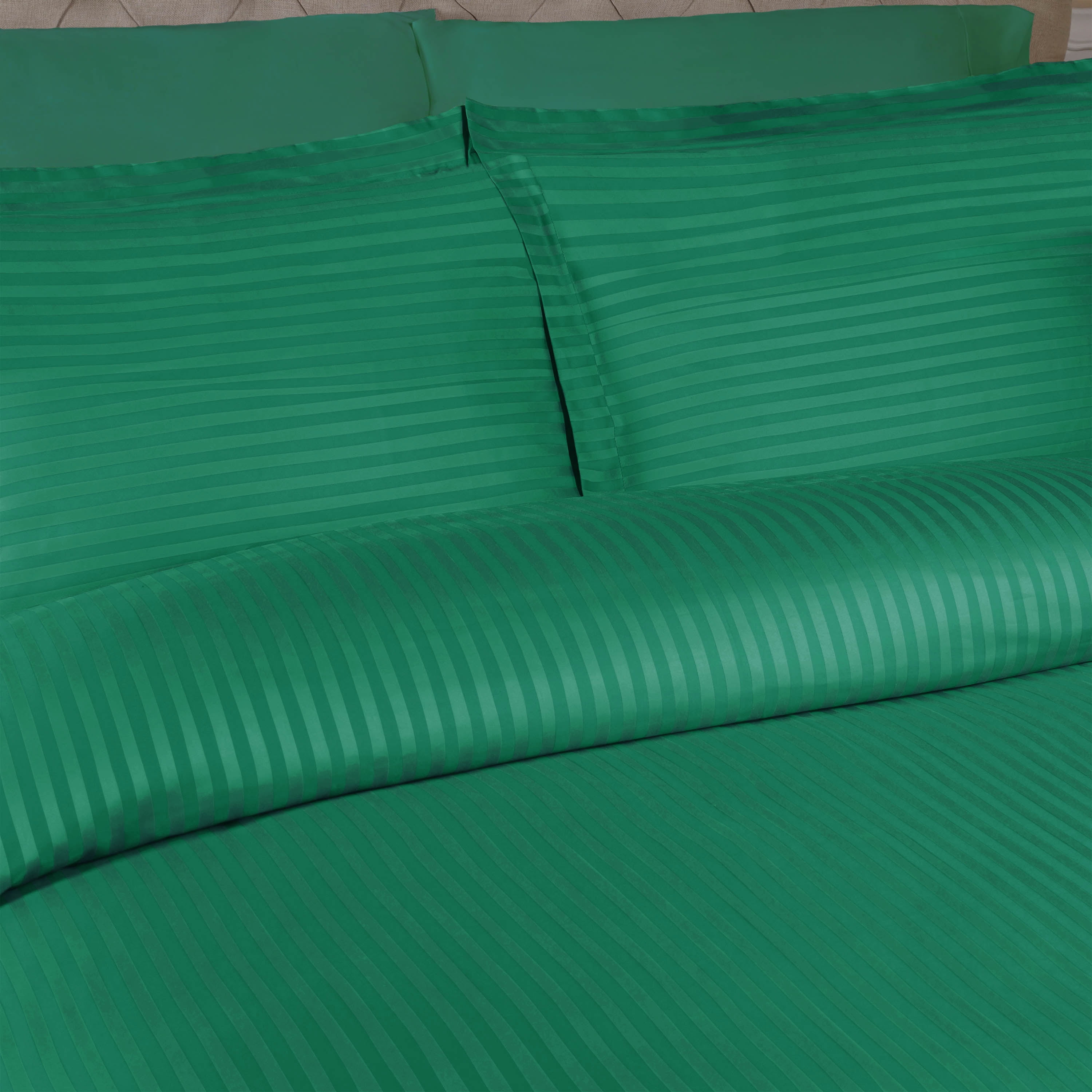 BNM 300 Thread Count Egyptian Cotton Duvet Cover, King/ California King, Hunter Green