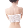thumbnail image 4 of 3 piezas de sujetador de tubo de encaje floral para mujer, sujetador sin tirantes, sin costuras, elástico en el pecho, 4 of 8
