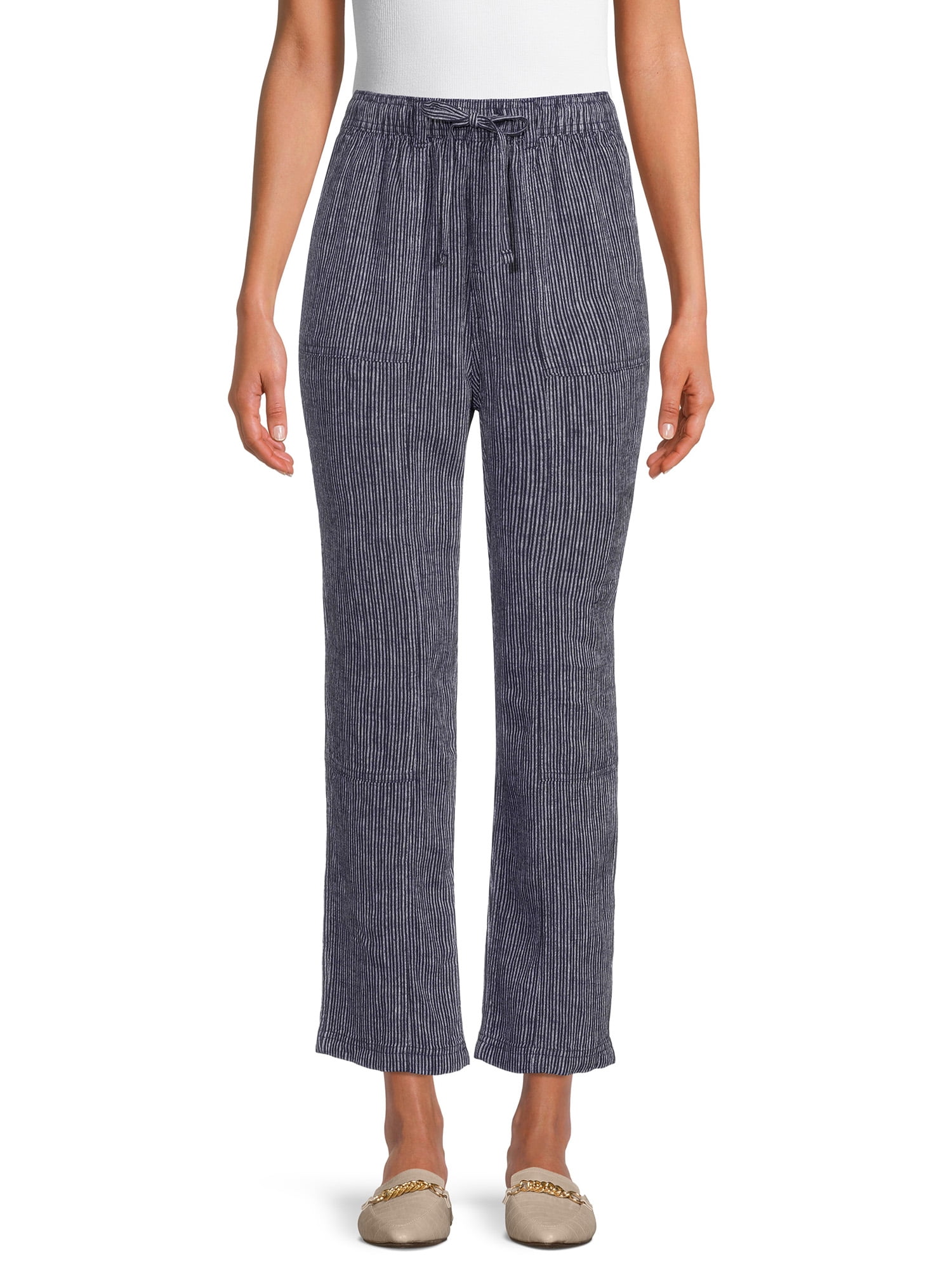 Time And Tru Women's Linen Pull-On Pants