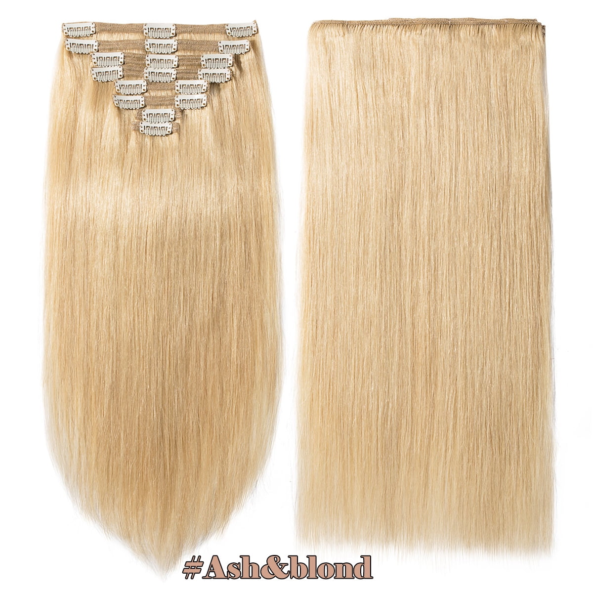 SEGO Clip in Hair Extensions Human Hair 100% Real Remy Hair 10-24 inch Full Head Thick Hair Pieces Silky Straight Balayage Hair Cleanrance