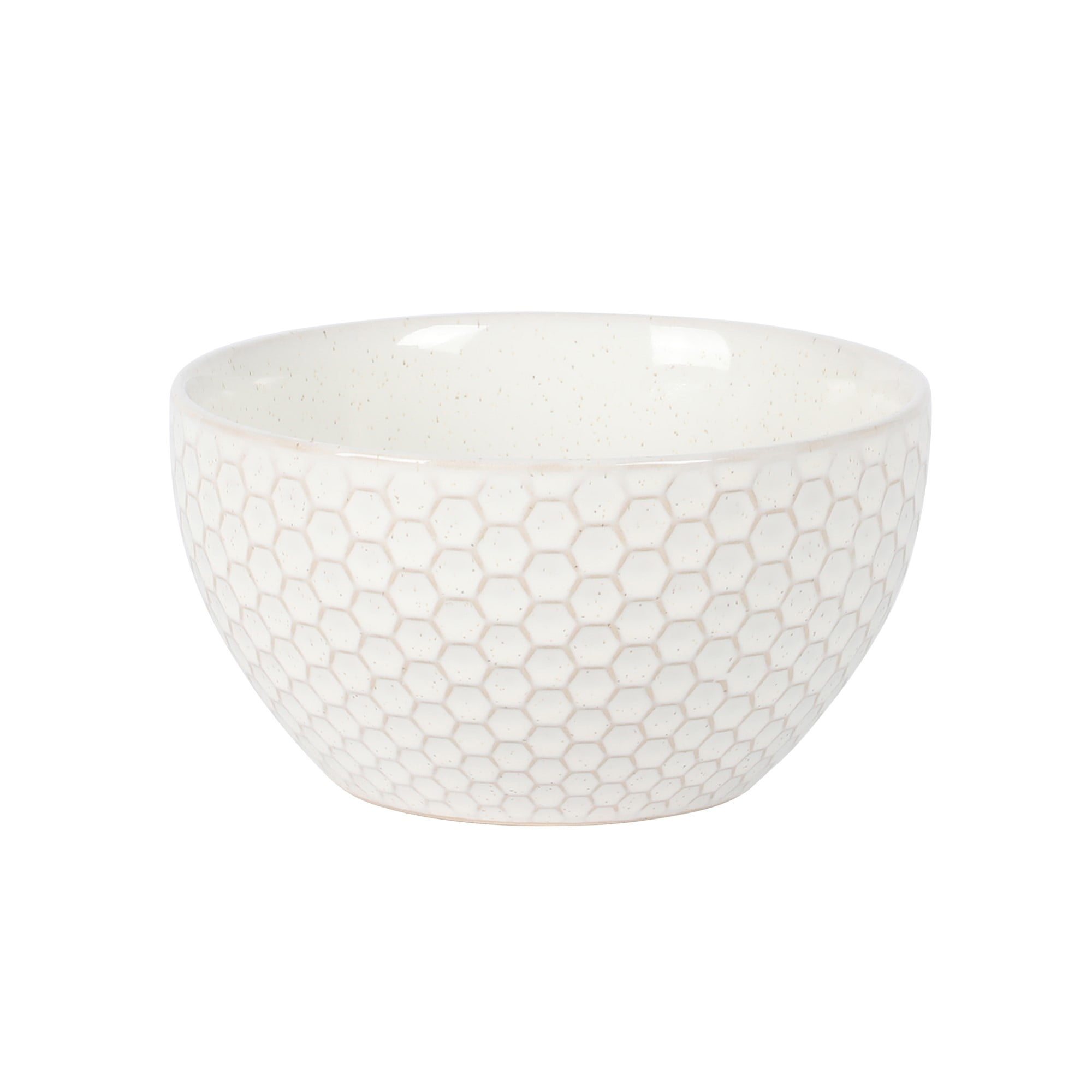 Gibson Elite Oyster Tide Embossed 12 Piece (Service for 4) Plates and Bowls Reactive Glaze Round Dishes Stoneware Ceramic Dinnerware Set, White