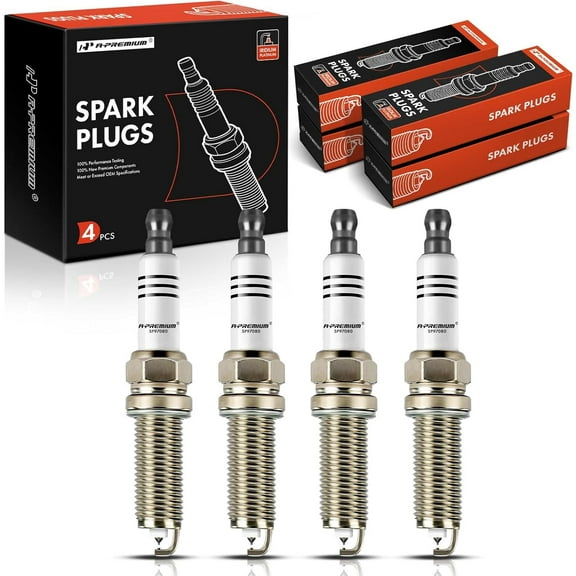 A-Premium Iridium Platinum Spark Plugs Compatible with Hyundai Elantra 2017-2020, Elantra GT 2018-2020, Sonata, Tucson, Veloste, Kona & Kia Soul, Optima, Forte, Forte Koup, Forte5, 1.6L, Pack of 4