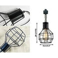 thumbnail image 4 of FSLiving Adjustable Angle H-Type Track Pendant Light E26 Base Black Metal Hollow Lighting Fixtures Industrial Design Lamp for Kitchen Island Bar Sink Home Decor (No Bulb & No Track) - 1 Light, 4 of 7